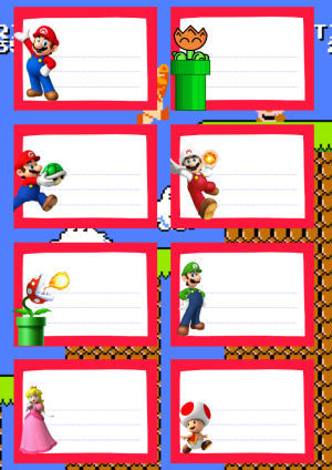 Etiquetas Escolares De Mario Bros Pdf
